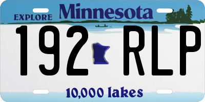 MN license plate 192RLP