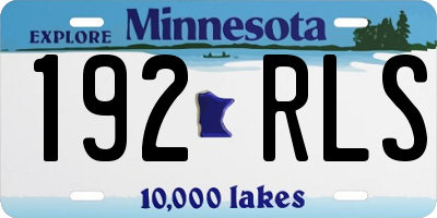 MN license plate 192RLS