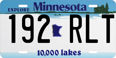 MN license plate 192RLT