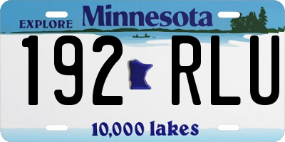 MN license plate 192RLU