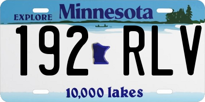 MN license plate 192RLV