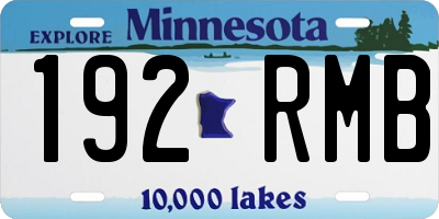 MN license plate 192RMB