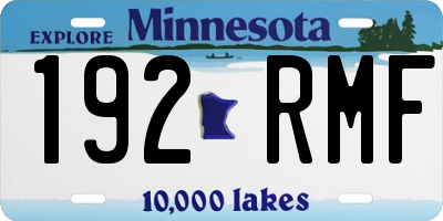 MN license plate 192RMF