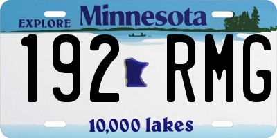 MN license plate 192RMG