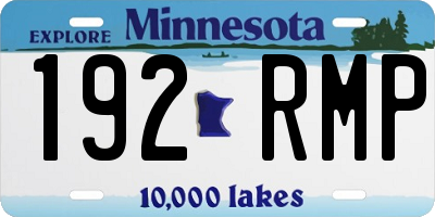 MN license plate 192RMP