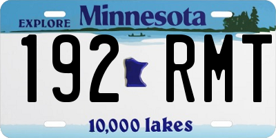 MN license plate 192RMT