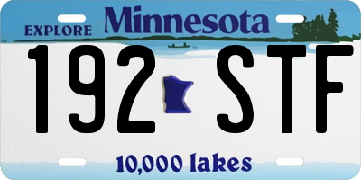 MN license plate 192STF