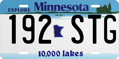 MN license plate 192STG