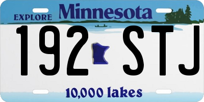 MN license plate 192STJ