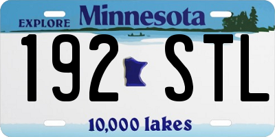 MN license plate 192STL