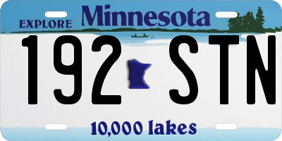 MN license plate 192STN