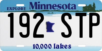 MN license plate 192STP