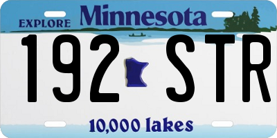 MN license plate 192STR