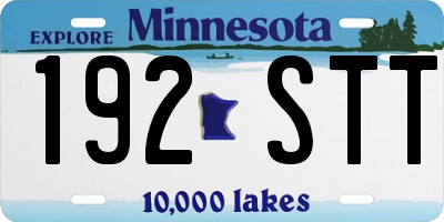 MN license plate 192STT