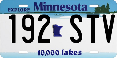 MN license plate 192STV