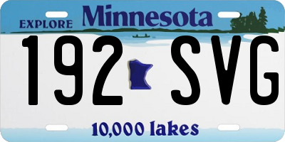 MN license plate 192SVG