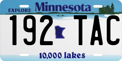 MN license plate 192TAC