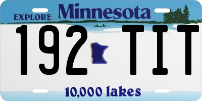 MN license plate 192TIT