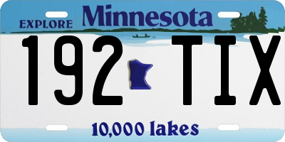 MN license plate 192TIX