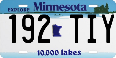 MN license plate 192TIY