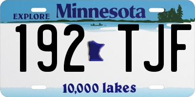 MN license plate 192TJF