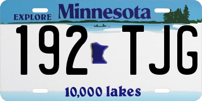 MN license plate 192TJG