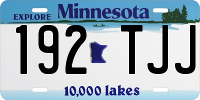 MN license plate 192TJJ