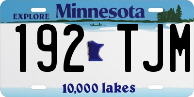 MN license plate 192TJM