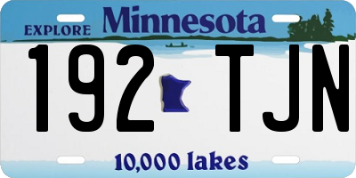 MN license plate 192TJN