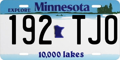 MN license plate 192TJO
