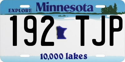 MN license plate 192TJP