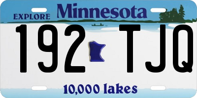 MN license plate 192TJQ