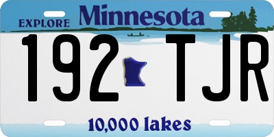 MN license plate 192TJR
