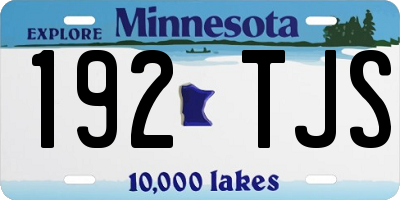 MN license plate 192TJS