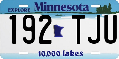 MN license plate 192TJU