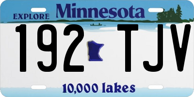 MN license plate 192TJV