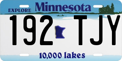 MN license plate 192TJY
