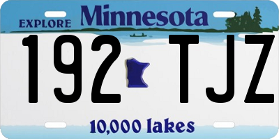 MN license plate 192TJZ