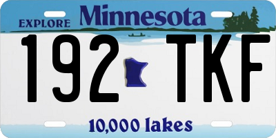 MN license plate 192TKF