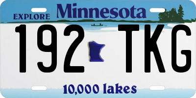 MN license plate 192TKG