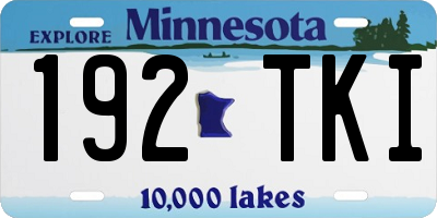 MN license plate 192TKI