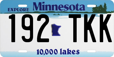 MN license plate 192TKK