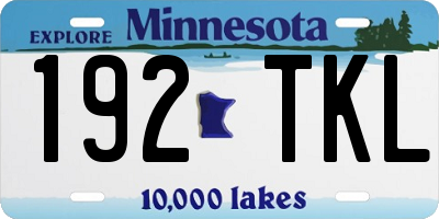 MN license plate 192TKL