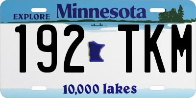 MN license plate 192TKM