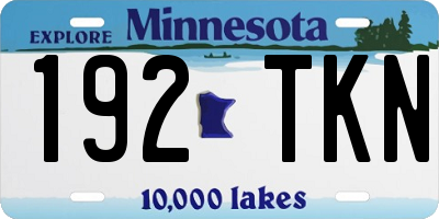 MN license plate 192TKN