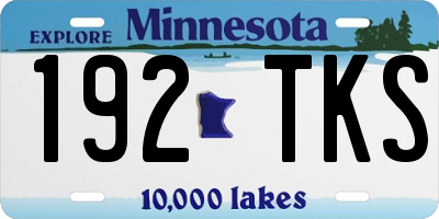 MN license plate 192TKS