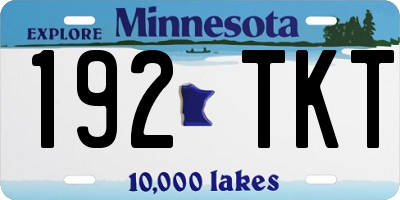 MN license plate 192TKT