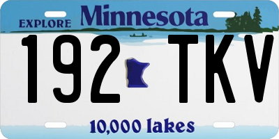 MN license plate 192TKV