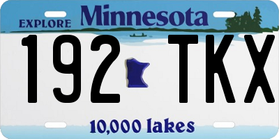 MN license plate 192TKX