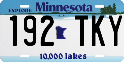 MN license plate 192TKY